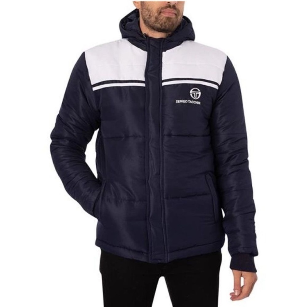 Sergio Tacchini Navy and White Puffer Jacket